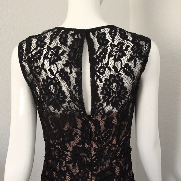 nanette lepore ruched black lace dress - Picture 7 of 12